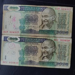 Reserve Bank of India 500 rupees note 2 Different signature 2rd issue 3rd issue Note Condition as image. Same and similar piece available