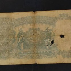 Alternative view of RARE BRITISH INDIA. 10₹ GOVERNOR. J. B. TAYLOR KING👑🔱🏰 GEORGE VI SIDE FACE & BACK 2 🐘ELEPHANTS Condition AS IMAGES Same and similar piece available