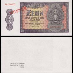 Germany Democratic Republic 10 Deutsche Mark Banknote 1954 P CS2 UNC Specimen Unique and Rare