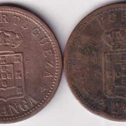 Alternative view of Portuguese India 1/2 Tanga 1901 and 1903 Two Coins Set