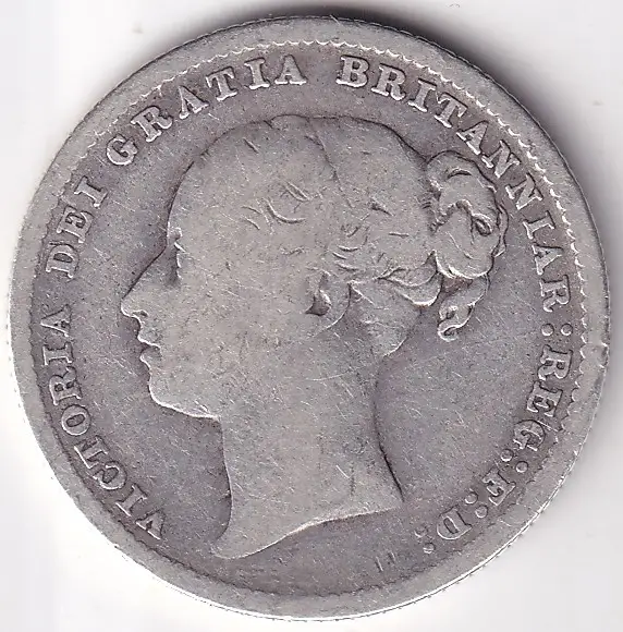 United Kingdom 1 Shilling 1886 Victoria Silver Ex Rare Coin - Image 2