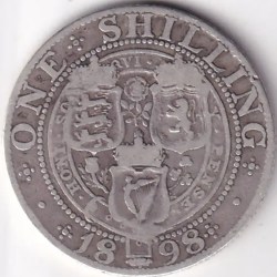 United Kingdom 1 Shilling 1898 Victoria Silver Ex Rare Coin