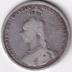Alternative view of United Kingdom 1 Shilling 1888 Victoria Silver Ex Rare Coin