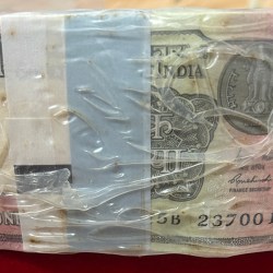 1 Rupees 2015 Sealed Pack Rim Old Issue Governor Rajiv Mehrishi 1000 notes Packed Rim