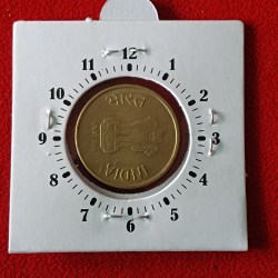 Alternative view of Five Rs Brass 3 "o Clock Error Coin 2019 Year Bombay Mint RBI Mistake Coin