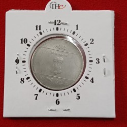 Alternative view of One Rs FSS Rare 6 " o Clock Error Coin 2008 Year Calcutta Mint RBI Mistake Coin