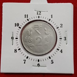 Two Rs FSS Rare Error Coin Misprint Year Flower or 6 "o Clock Error Rare Coin RBI Mistake Coin