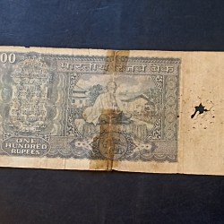 Alternative view of Reserve Bank of India backside of Gandhi Denominaton 100₹ Same and similar piece available