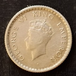 Alternative view of Silver British India King and emperor George vi Denominaton 1/4₹ Year 1939 Same and similar piece available