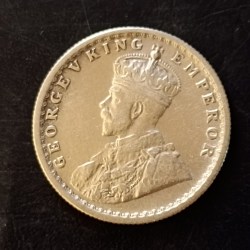 Alternative view of Silver British India King and emperor George VII denominaton 1/2₹ Year 1933 Full silver Same and similar piece available