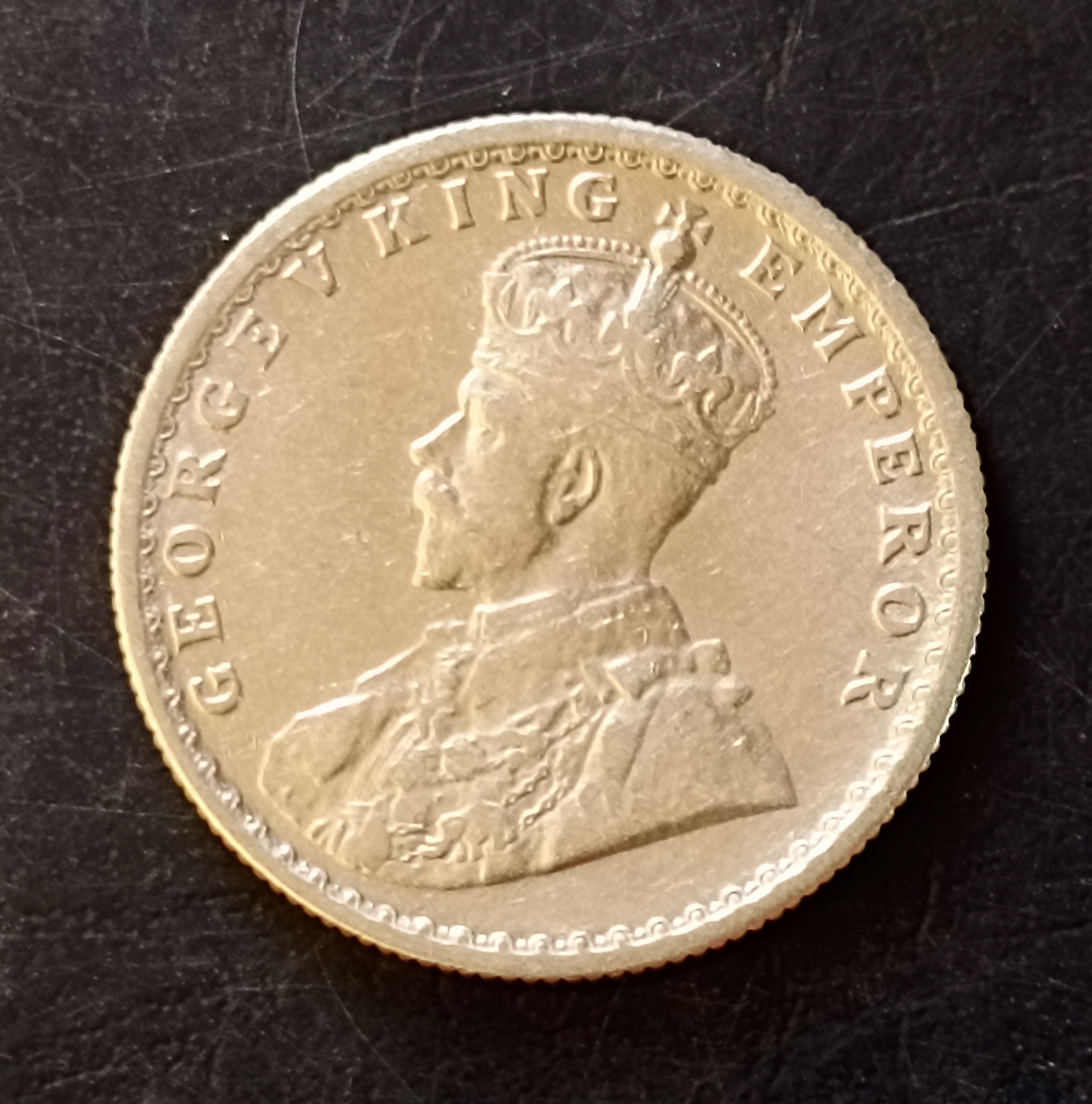 Silver British India King and emperor George VII denominaton 1/2₹ Year 1936 Full silver Same and similar piece available - Image 2