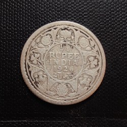 Alternative view of British India silver coin George V 1/4 Rupees Year 1926 Condition as image. Same and similar piece available