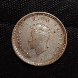 British India silver coin George VI 1/4 Rupees Year 1939 Condition as image. Same and similar piece available