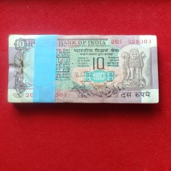 Ten Rs Rare Peacock Bundle Governor RN Malhotra Doubling Number 328301