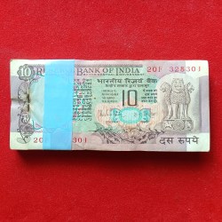Alternative view of Ten Rs Rare Peacock Bundle Governor RN Malhotra Doubling Number 328301