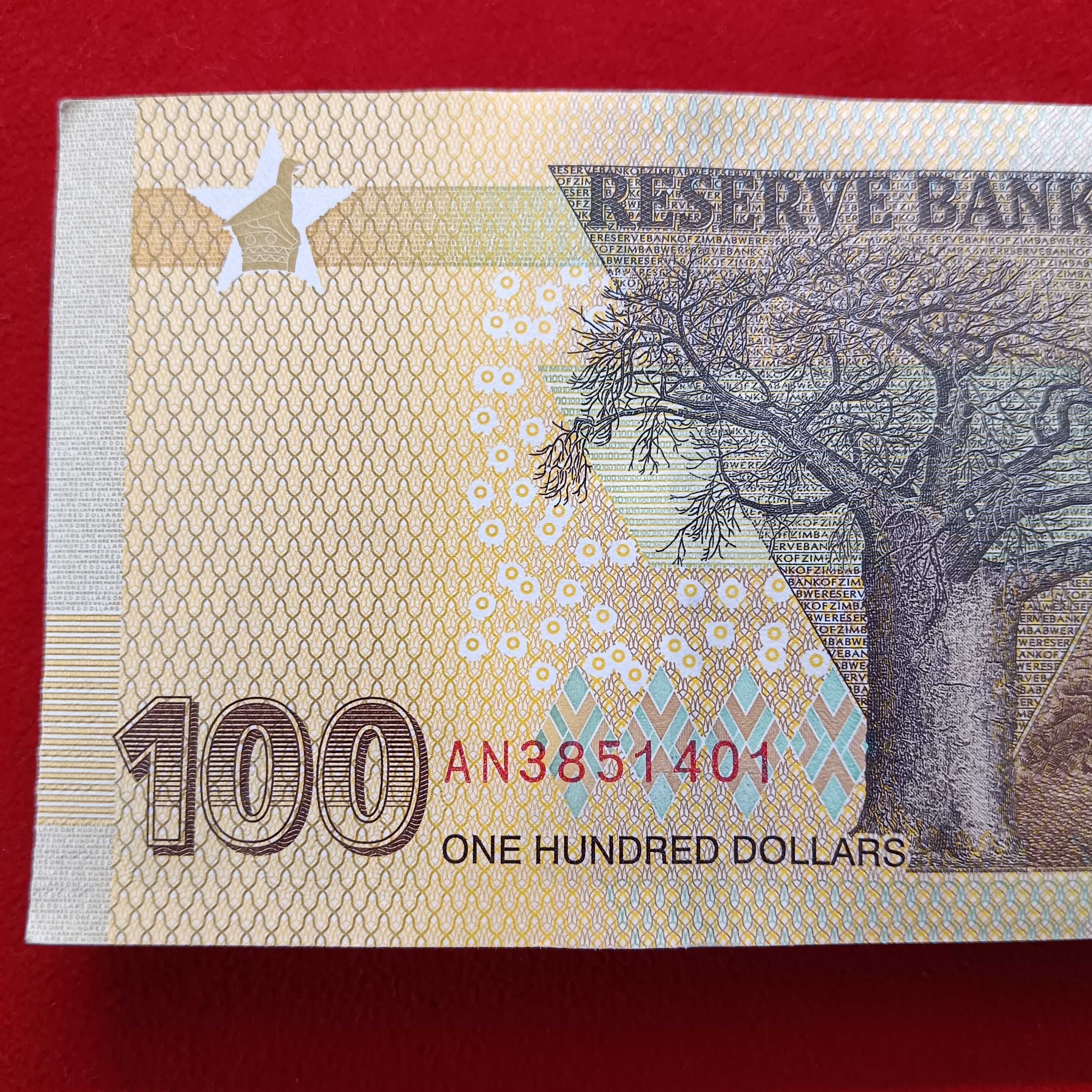 100 One Hundred Dollars Old Issue Serial Bundle Reserve Bank Of Zimbabwe Gem Bunc Condition - Image 5