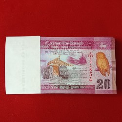 Alternative view of Twenty Rupees Rare Commarative Pink Issue Note Bundle Central Bank of Srilanka Government