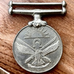 Alternative view of Rare 20 Years Long Service ARMY Named Medal 1481249 HAV M BASUMATARY BEG Medal in Extremely Fine Grade