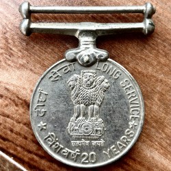 Rare 20 Years Long Service ARMY Named Medal 1481249 HAV M BASUMATARY BEG Medal in Extremely Fine Grade