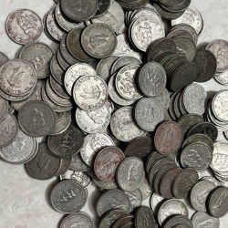 1947 One rupee nickel 10 pcs Lot British India