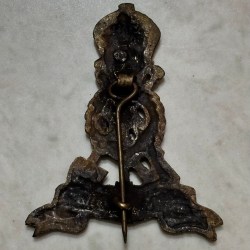 Alternative view of British Army Royal Pioneers Corps King Cap Badge