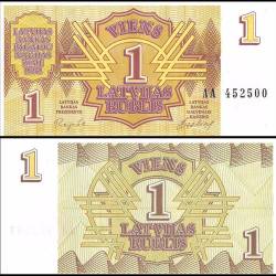 Latvia 1 Rublis World Banknote 1992 P35 UNC Unique and Rare