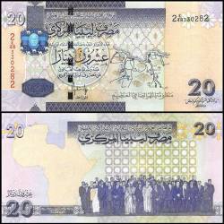 Libya 20 Dinars Banknote 2009 ND P74 UNC Unique and Rare