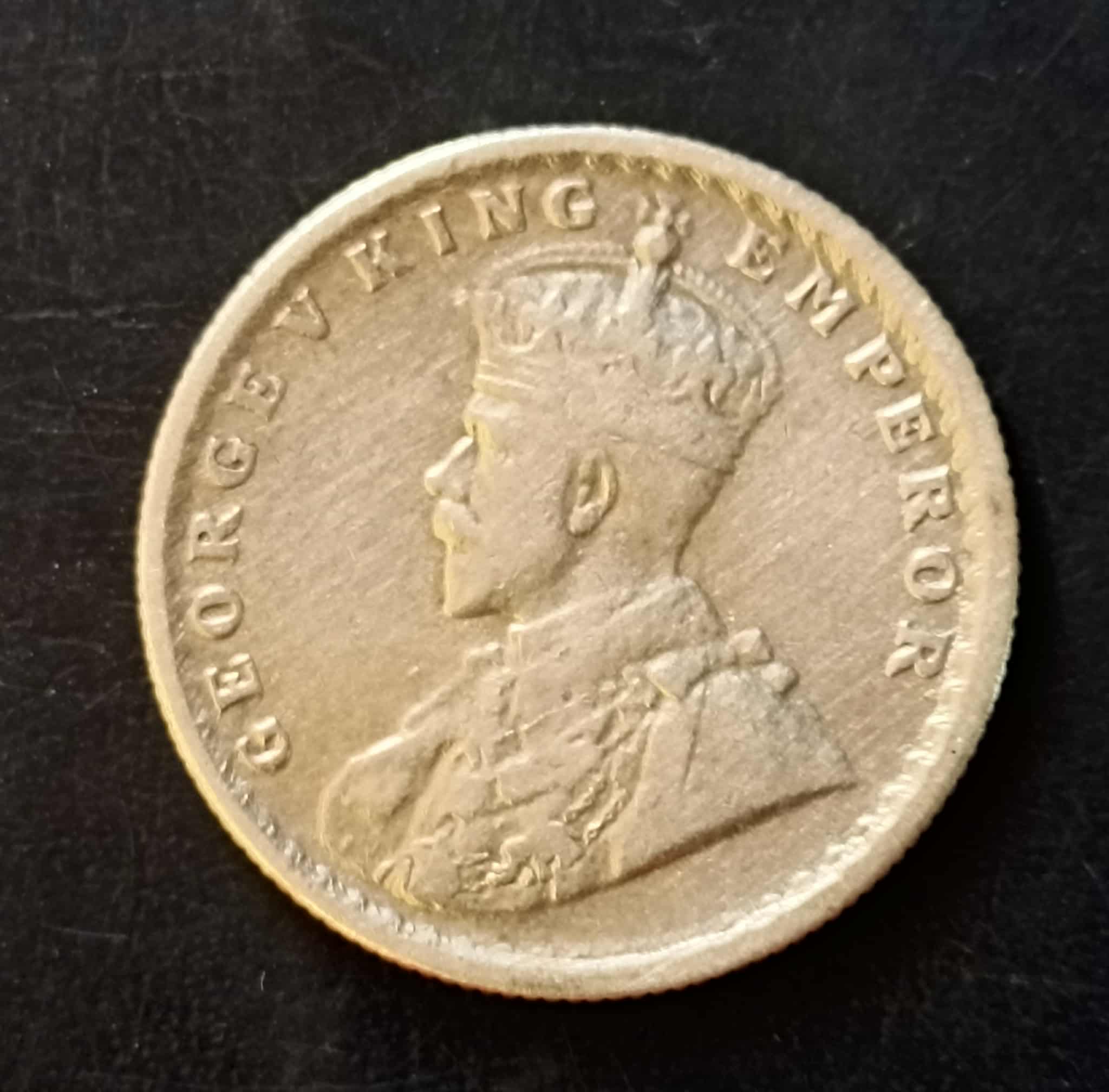 Silver British India King and emperor George v Denominaton 1/2₹ Same and similar piece available