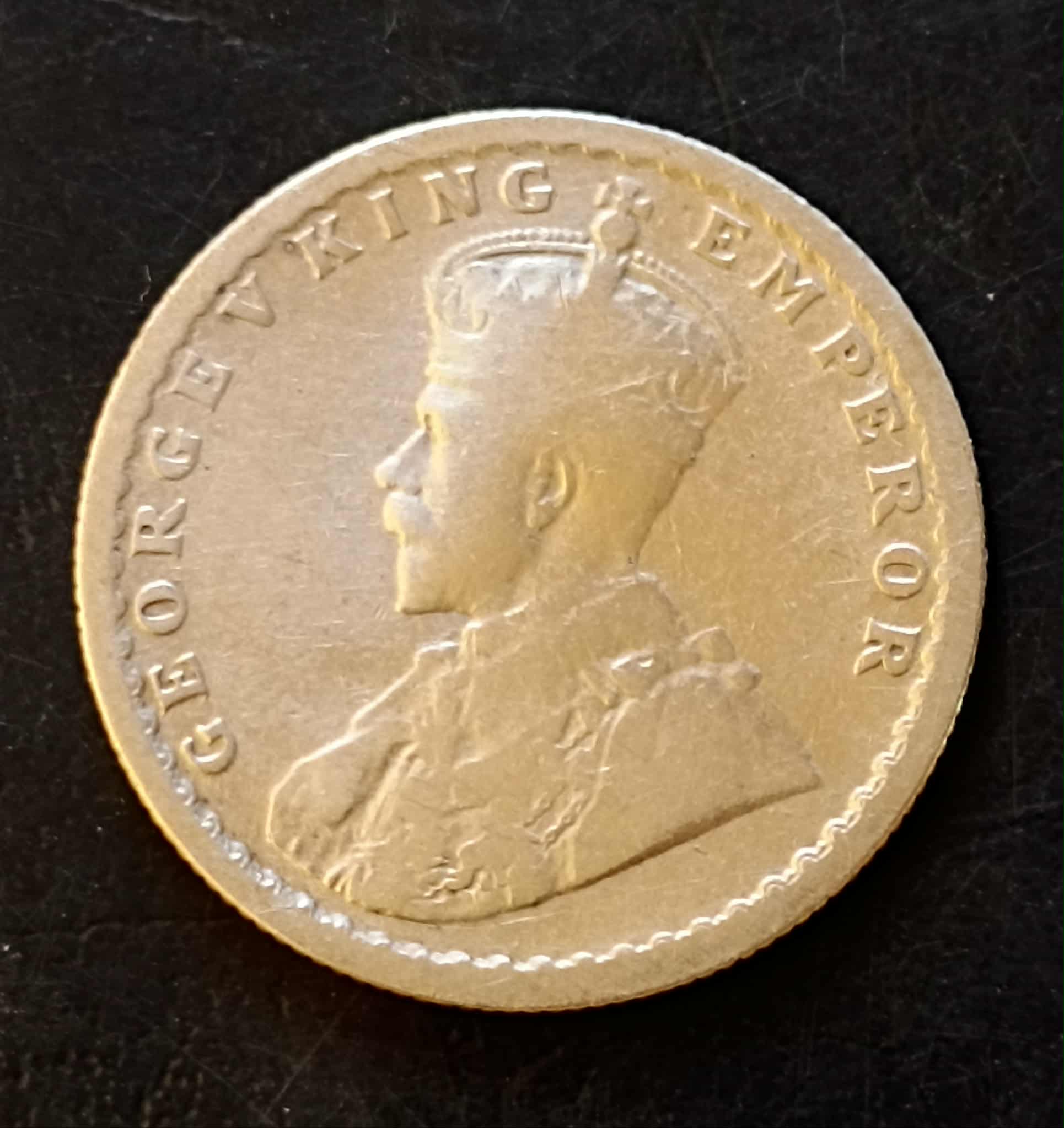 Silver British India King and emperor George v Denominaton 1/2₹ Year 1926 Same and similar piece available