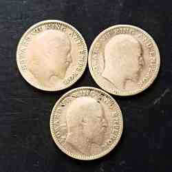 Silver British India King and emperor Edward VII Denominaton 1/2₹ Year 1907-1908-1910 Same and similar piece available