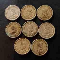 Republic India Denominaton 5₹ Backside of food and agriculture organisation Same and similar set are available