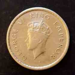 Silver British India King and emperor George vi Denominaton 1/2₹ Year 1939 Same and similar piece available