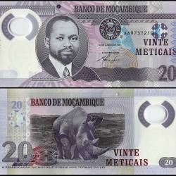 Mozambique 20 Meticais World Banknote 2011 P149b UNC Polymer GEM UNC Unique and Rare