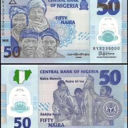 Nigeria 50 Naira 2009 Issue World Banknote Collection Issue Unique and Rare Polymer