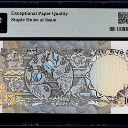 Alternative view of Rs 10 India Banknote Graded By PMG 67 EPQ Issue By K Puri Unique and Rare