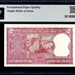 Alternative view of Rs 2 India Banknote Graded By PMG 64 Issue B N Adarkar Commemorative Issue Very unique and Rare