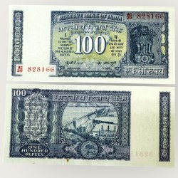 Rs 100 White Stripe Issue signed by K Puri Very Unique and Rare UNC