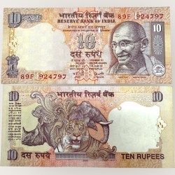 D 66 Rs 10 India Banknote Signature series Signed by Y V Reddy Inset R 2006 Issue UNC Unique and Rare