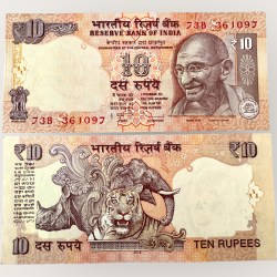 D 99 Rs 10 India Banknote Signature series Signed by D Subharao Inset S 2012 Issue Unc Unique and Rare