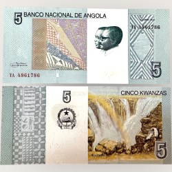 Angola 5 Kwanzas World Banknote Ending 786 Series Unique and Rare