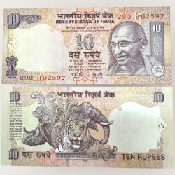 D 71 Rs 10 India Banknote Signature series Signed by Y V Reddy Inset R 2007 Issue UNC Unique and Rare