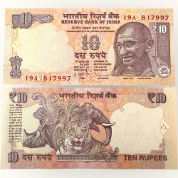 D 101 Rs 10 India Banknote Signature series Signed by D Subharao Inset M 2013 Issue Unc Unique and Rare