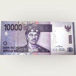 Alternative view of Indonesia 10000 Rupiah Low Serial 2015 Issue Gem UNC 999999 Unique and Rare