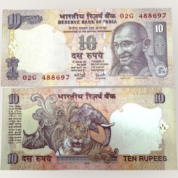 D 64 Rs 10 India Banknote Signature series Signed by Y V Reddy Inset Plain 2006 Issue UNC Unique and Rare