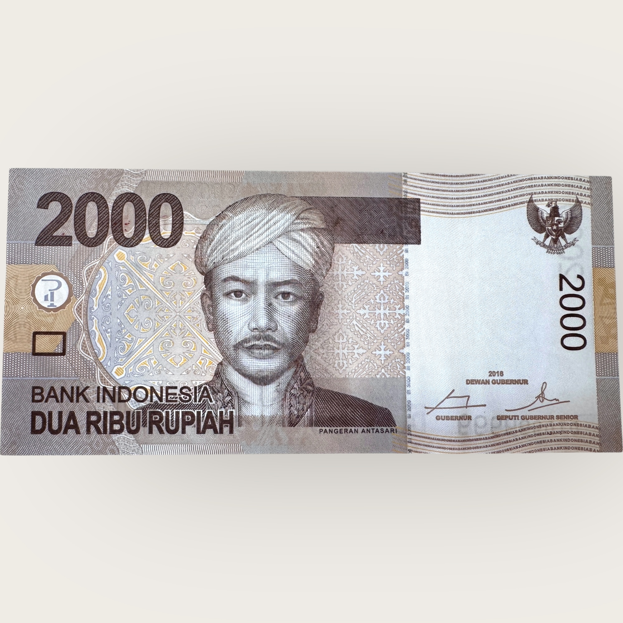 Indonesia 2000 Rupiah Low Serial 2016 Issue Gem UNC 999999 Unique and Rare - Image 2