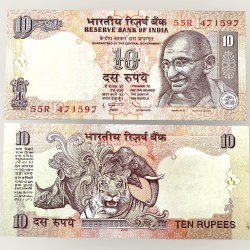 D 81 Rs 10 India Banknote Signature series Signed by D Subharao Inset R 2009 Issue Unique and Rare