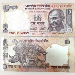 D 53 Rs 10 India Banknote Signature series Signed by Bimal Jalan Inset M 1997 to 2003 Issue UNC Unique and Rare