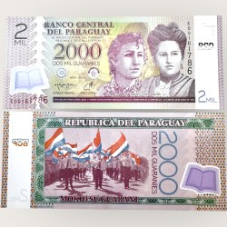 Paraguay 2,000 Guaranies Banknote UNC World Banknote Ending 786 Series