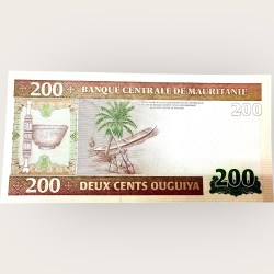 Alternative view of Mauritania 200 Ouguiya Banknote 2013 World Banknote Ending 786 Series