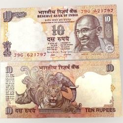 D 50 Rs 10 India Banknote Signature series Signed by Bimal Jalan Inset A 1997 to 2003 Issue UNC Unique and Rare